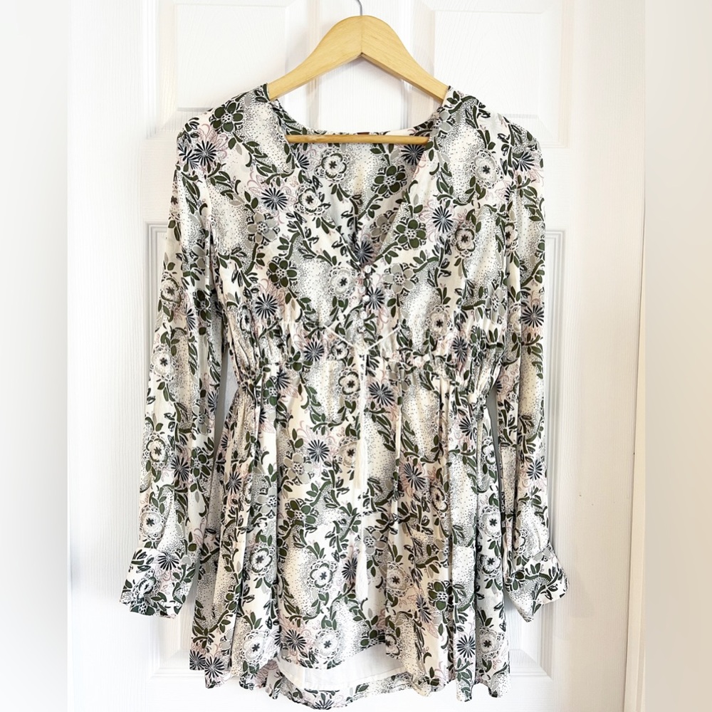 FREE PEOPLE mini dress long sleeve